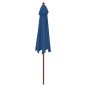 vidaXL Sonnenschirm mit Holzmast Azurblau 299x240 cm vidaXL Sonnenschirm mit Holzmast Azurblau 299x240 cm