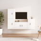 vidaXL 4-tlg. TV-Schrank-Set Hochglanz-Weiß Holzwerkstoff vidaXL 4-tlg. TV-Schrank-Set Hochglanz-Weiß Holzwerkstoff
