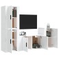 vidaXL 4-tlg. TV-Schrank-Set Hochglanz-Weiß Holzwerkstoff vidaXL 4-tlg. TV-Schrank-Set Hochglanz-Weiß Holzwerkstoff