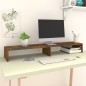 vidaXL Monitorständer Räuchereiche 110x23,5x9 cm Holzwerkstoff vidaXL Monitorständer Räuchereiche 110x23,5x9 cm Holzwerkstoff