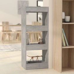 vidaXL Bücherregal/Raumteiler Betongrau 40x30x103 cm Holzwerkstoff