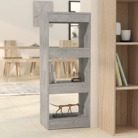 vidaXL Bücherregal/Raumteiler Betongrau 40x30x103 cm Holzwerkstoff