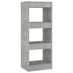 vidaXL Bücherregal/Raumteiler Betongrau 40x30x103 cm Holzwerkstoff