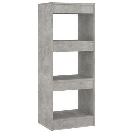 vidaXL Bücherregal/Raumteiler Betongrau 40x30x103 cm Holzwerkstoff