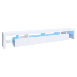 vidaXL TV-Schrank mit LED-Leuchten Weiß 260x36,5x40 cm