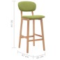 Barhocker 2 Stk. Grün Stoff Barhocker 2 Stk. Grün Stoff