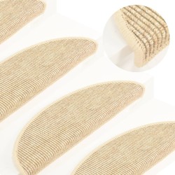 vidaXL Selbstklebende Treppenmatten 15 Stk. 56x17x3 cm Hellbeige