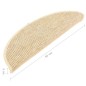 vidaXL Selbstklebende Treppenmatten 15 Stk. 56x17x3 cm Hellbeige vidaXL Selbstklebende Treppenmatten 15 Stk. 56x17x3 cm Hellbeige