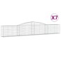 vidaXL Gabionen mit Hochbogen 7 Stk. 400x30x60/80 cm Verzinktes Eisen vidaXL Gabionen mit Hochbogen 7 Stk. 400x30x60/80 cm Verzinktes Eisen