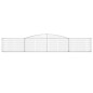 vidaXL Gabionen mit Hochbogen 7 Stk. 400x30x60/80 cm Verzinktes Eisen vidaXL Gabionen mit Hochbogen 7 Stk. 400x30x60/80 cm Verzinktes Eisen