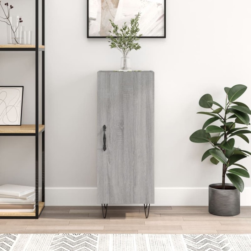 vidaXL Sideboard Grau Sonoma 34,5x34x90 cm Holzwerkstoff vidaXL Sideboard Grau Sonoma 34,5x34x90 cm Holzwerkstoff