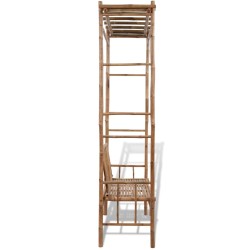 vidaXL Gartenbank mit Pergola 130 cm Bambus