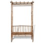 vidaXL Gartenbank mit Pergola 130 cm Bambus vidaXL Gartenbank mit Pergola 130 cm Bambus