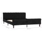 vidaXL Bettgestell Schwarz Samt 160 x 200 cm vidaXL Bettgestell Schwarz Samt 160 x 200 cm