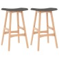 Barhocker 2 Stk. Dunkelgrau Stoff Barhocker 2 Stk. Dunkelgrau Stoff