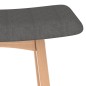 Barhocker 2 Stk. Dunkelgrau Stoff Barhocker 2 Stk. Dunkelgrau Stoff