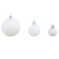 vidaXL 100-tlg. Weihnachtskugel-Set 3/4/6 cm Weiß/Grau vidaXL 100-tlg. Weihnachtskugel-Set 3/4/6 cm Weiß/Grau