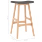 Barhocker 2 Stk. Dunkelgrau Stoff Barhocker 2 Stk. Dunkelgrau Stoff