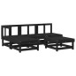 vidaXL 5-tlg. Garten-Lounge-Set mit Kissen Schwarz Massivholz vidaXL 5-tlg. Garten-Lounge-Set mit Kissen Schwarz Massivholz