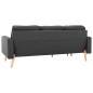 vidaXL 3-Sitzer-Sofa mit Hocker Dunkelgrau Stoff vidaXL 3-Sitzer-Sofa mit Hocker Dunkelgrau Stoff