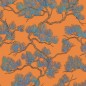 DUTCH WALLCOVERINGS Tapete Kiefer-Motiv Blau und Orange DUTCH WALLCOVERINGS Tapete Kiefer-Motiv Blau und Orange
