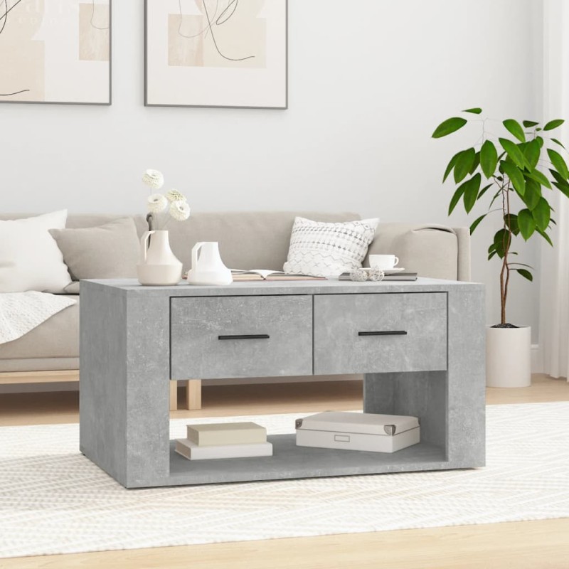 vidaXL Couchtisch Betongrau 80x50x40 cm Holzwerkstoff vidaXL Couchtisch Betongrau 80x50x40 cm Holzwerkstoff
