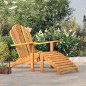 vidaXL Adirondack-Gartenstuhl mit Fußstütze Massivholz Teak vidaXL Adirondack-Gartenstuhl mit Fußstütze Massivholz Teak
