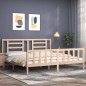 vidaXL Massivholzbett mit Kopfteil 200x200 cm vidaXL Massivholzbett mit Kopfteil 200x200 cm