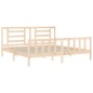 vidaXL Massivholzbett mit Kopfteil 200x200 cm vidaXL Massivholzbett mit Kopfteil 200x200 cm