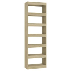 vidaXL Bücherregal/Raumteiler Sonoma-Eiche 60x30x198 cm
