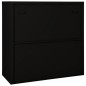 vidaXL Schrank mit Schiebetür Schwarz 90x40x90 cm Stahl vidaXL Schrank mit Schiebetür Schwarz 90x40x90 cm Stahl