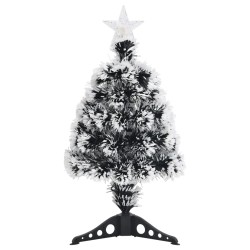 vidaXL Weihnachtsbaum mit LEDs Grün und Weiß 64 cm Fiberoptik