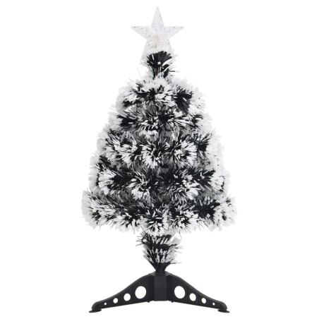 vidaXL Weihnachtsbaum mit LEDs Grün und Weiß 64 cm Fiberoptik