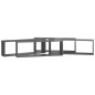 vidaXL Würfelregale 4 Stk. Hochglanz-Grau 80x15x26,5 cm Holzwerkstoff vidaXL Würfelregale 4 Stk. Hochglanz-Grau 80x15x26,5 cm Holzwerkstoff