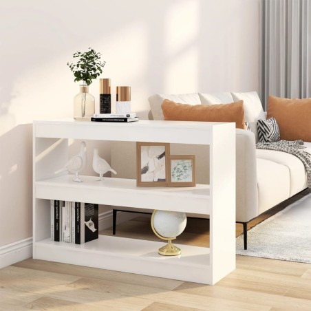 vidaXL Bücherregal/Raumteiler Weiß 100x30x72 cm