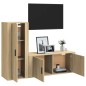 vidaXL 2-tlg. TV-Schrank-Set Sonoma-Eiche Holzwerkstoff vidaXL 2-tlg. TV-Schrank-Set Sonoma-Eiche Holzwerkstoff
