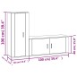 vidaXL 2-tlg. TV-Schrank-Set Sonoma-Eiche Holzwerkstoff vidaXL 2-tlg. TV-Schrank-Set Sonoma-Eiche Holzwerkstoff