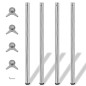 4x höhenverstellbares Tischbein Chrom 1100 mm 4x höhenverstellbares Tischbein Chrom 1100 mm