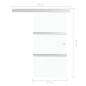 vidaXL Schiebetür ESG-Glas und Aluminium 90x212 cm Silbern vidaXL Schiebetür ESG-Glas und Aluminium 90x212 cm Silbern