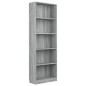 vidaXL Bücherregal 5 Fächer Grau Sonoma-Eiche 60x24x175 Holzwerkstoff vidaXL Bücherregal 5 Fächer Grau Sonoma-Eiche 60x24x175 Holzwerkstoff