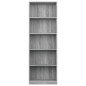 vidaXL Bücherregal 5 Fächer Grau Sonoma-Eiche 60x24x175 Holzwerkstoff vidaXL Bücherregal 5 Fächer Grau Sonoma-Eiche 60x24x175 Holzwerkstoff