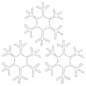 vidaXL LED-Schneeflocken 3 Stk. Warmweiß 38x37 cm vidaXL LED-Schneeflocken 3 Stk. Warmweiß 38x37 cm