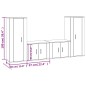 vidaXL 4-tlg. TV-Schrank-Set Schwarz Holzwerkstoff vidaXL 4-tlg. TV-Schrank-Set Schwarz Holzwerkstoff