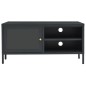vidaXL TV-Schrank Anthrazit 90x30x44 cm Stahl und Glas vidaXL TV-Schrank Anthrazit 90x30x44 cm Stahl und Glas