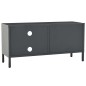 vidaXL TV-Schrank Anthrazit 90x30x44 cm Stahl und Glas vidaXL TV-Schrank Anthrazit 90x30x44 cm Stahl und Glas