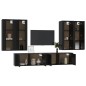 vidaXL 6-tlg. TV-Schrank-Set Schwarz Holzwerkstoff vidaXL 6-tlg. TV-Schrank-Set Schwarz Holzwerkstoff