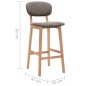 vidaXL Barhocker 2 Stk. Taupe Stoff vidaXL Barhocker 2 Stk. Taupe Stoff