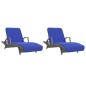 vidaXL Strandtücher 2 Stk. Königsblau 75x200 cm Stoff 400 GSM vidaXL Strandtücher 2 Stk. Königsblau 75x200 cm Stoff 400 GSM