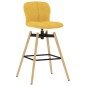 vidaXL Barstühle 2 Stk. Drehbar Gelb Stoff vidaXL Barstühle 2 Stk. Drehbar Gelb Stoff