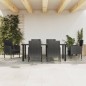 vidaXL 7-tlg. Garten-Essgruppe Schwarz Poly Rattan und Stahl vidaXL 7-tlg. Garten-Essgruppe Schwarz Poly Rattan und Stahl